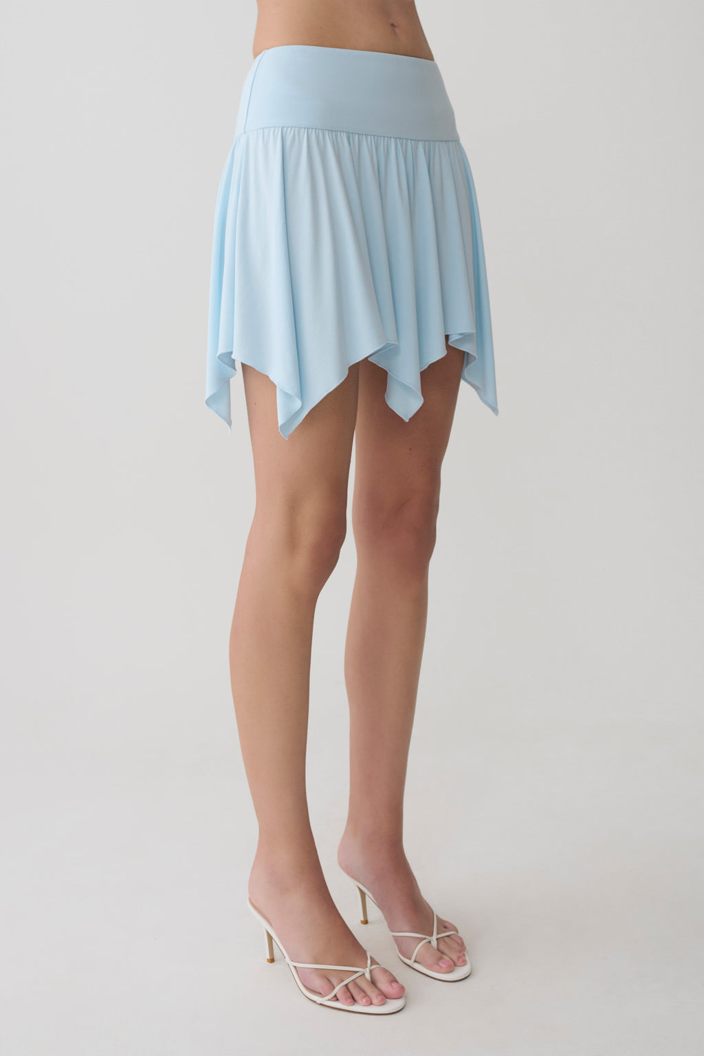Ambrose Hankie Mini Skirt - Pale Blue