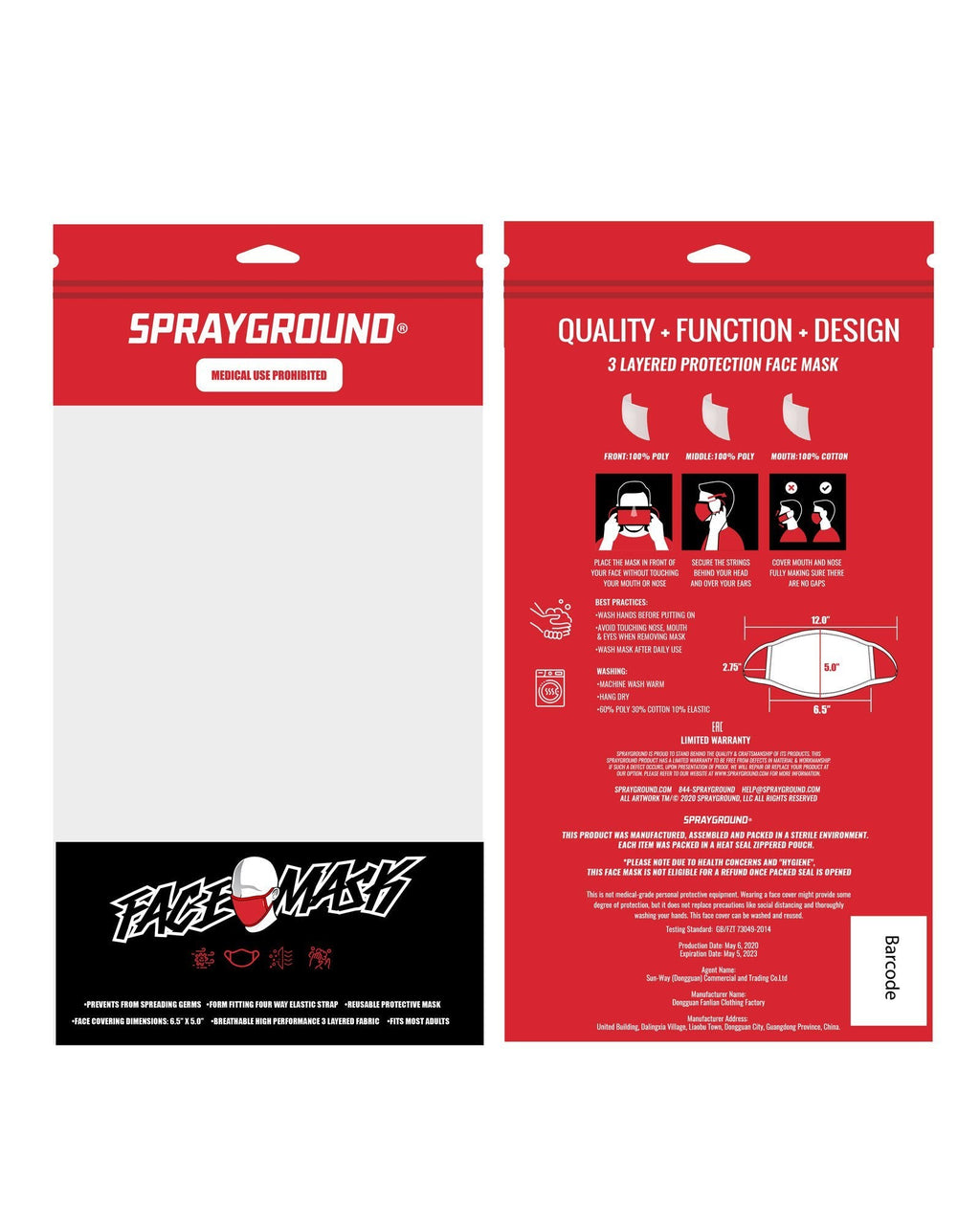 SHARKS IN PARIS (WHITE) FORM-FITTING MASK