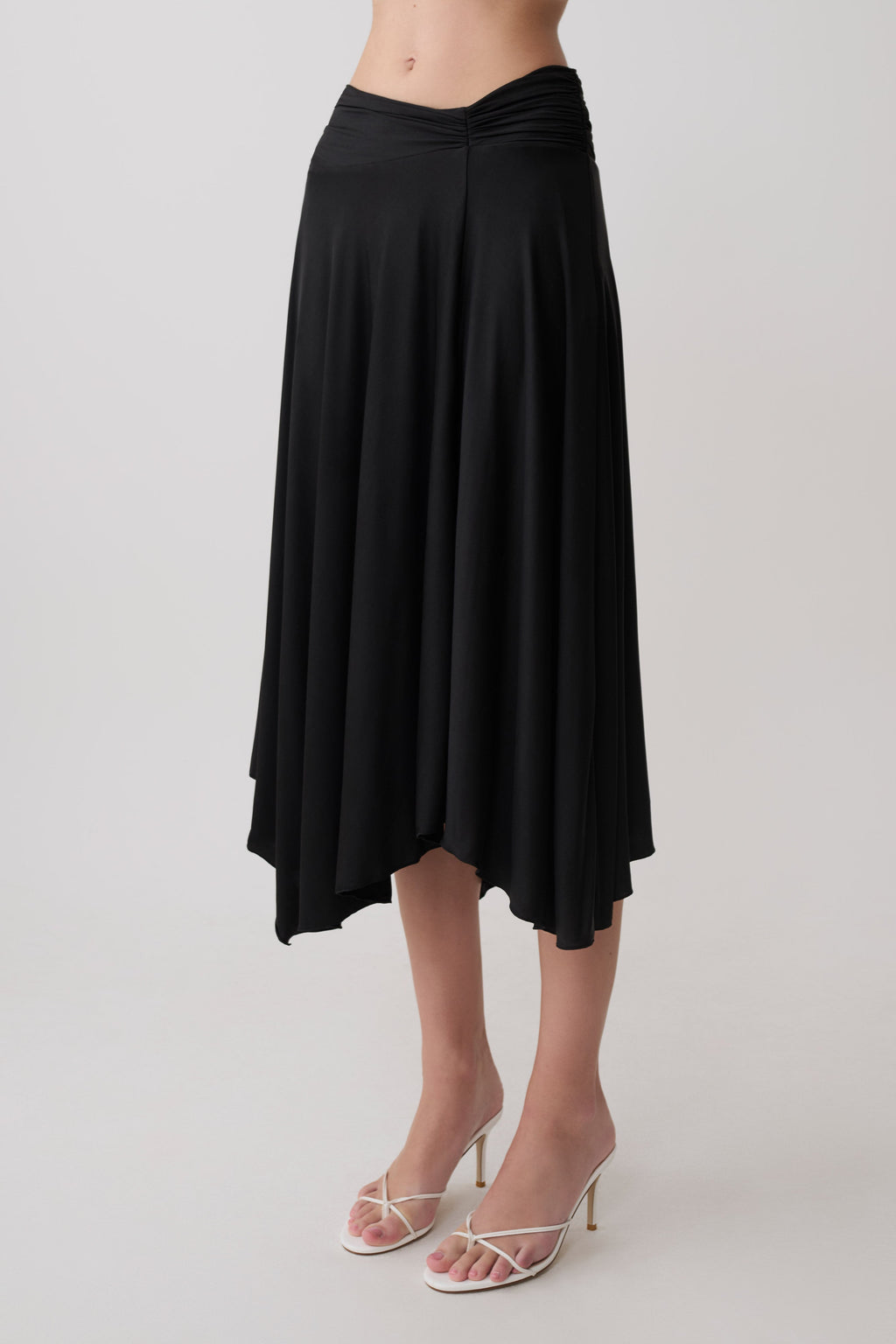 Luu Slinky Midi Skirt - Black