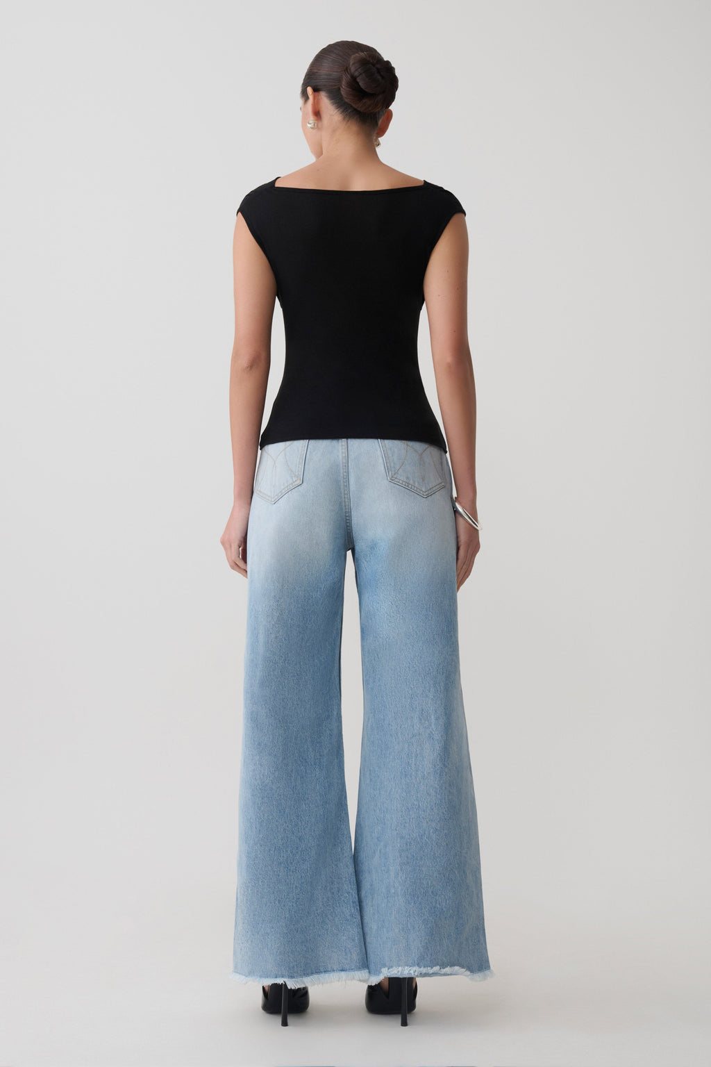 Ciaran Sleeveless Sheer Top - Black
