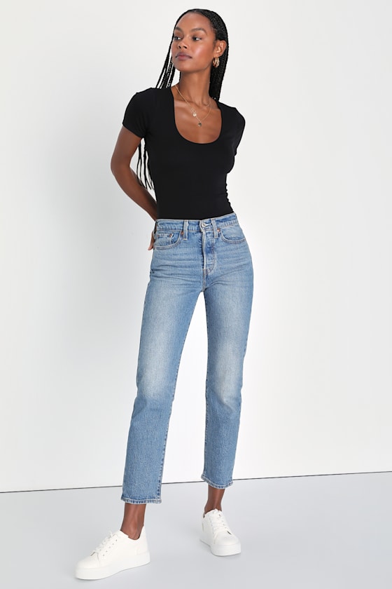 Basically Effortless Black Short Sleeve Scoop Neck Top