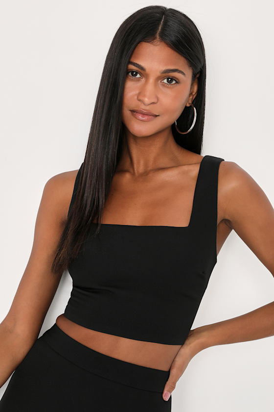 Divinely Sunny Black Sleeveless Two-Piece Romper