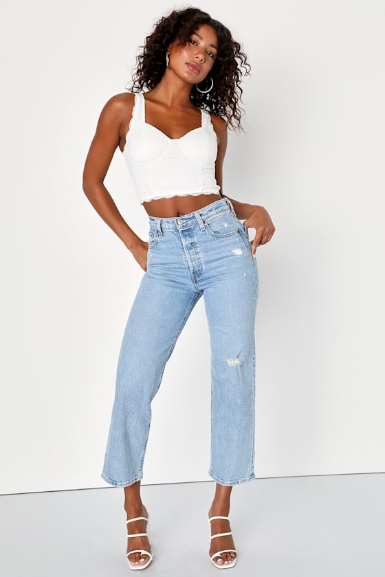 Flirtatious Attitude Ivory Lace Bustier Cami Crop Top