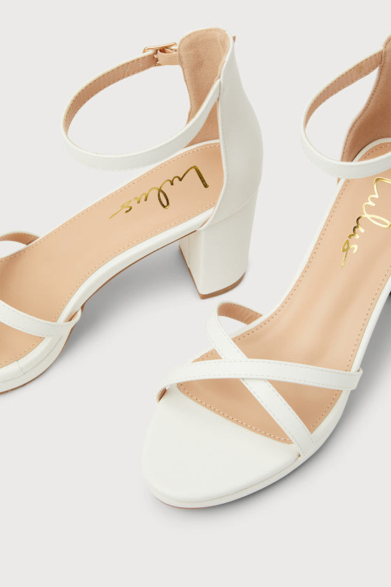 Dale White Platform Ankle Strap Low Heel Sandals