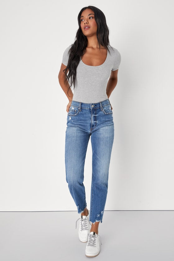 Basically Effortless Heather Grey Short Sleeve Scoop Neck Top