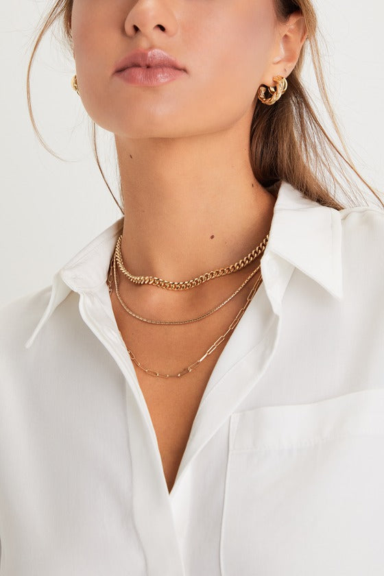 Elevated Aesthetic Ivory Collared Long Sleeve Button-Up Top