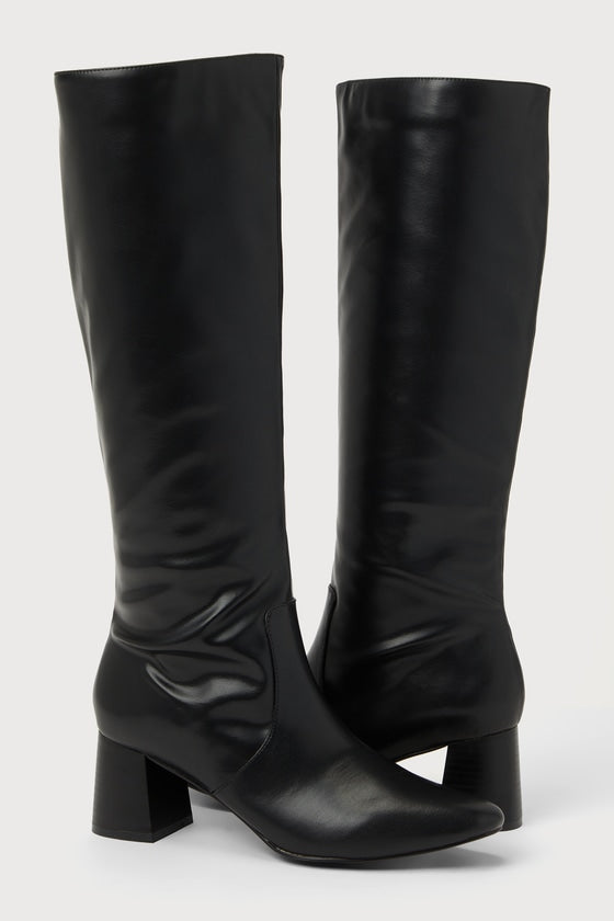 Bryson Black Knee-High Boots