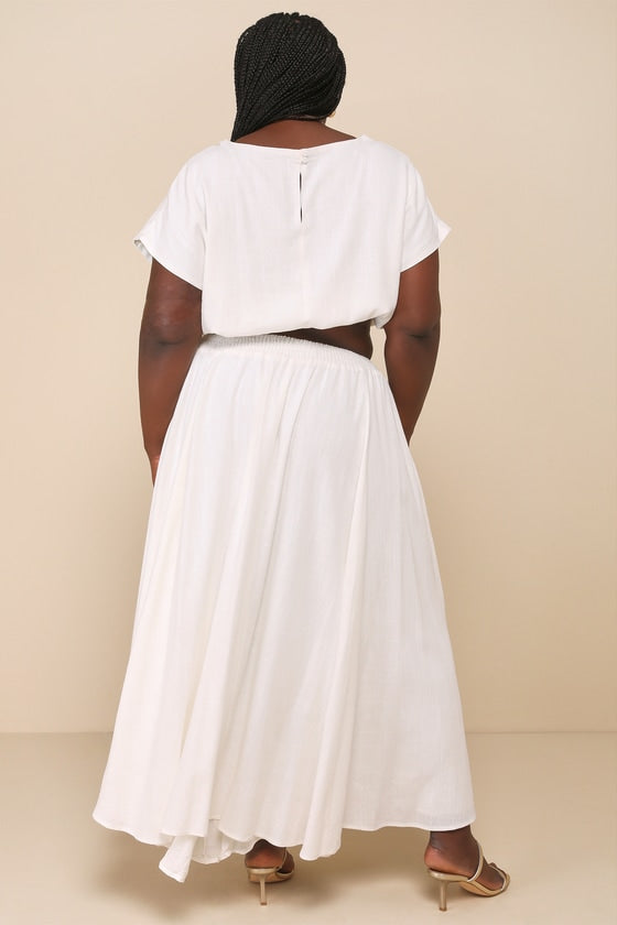 Brings You Back Ivory Two-Piece Midi Dress
