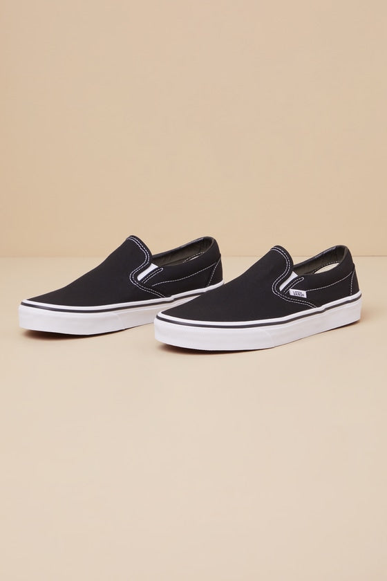 Classic Black Slip-On Sneakers