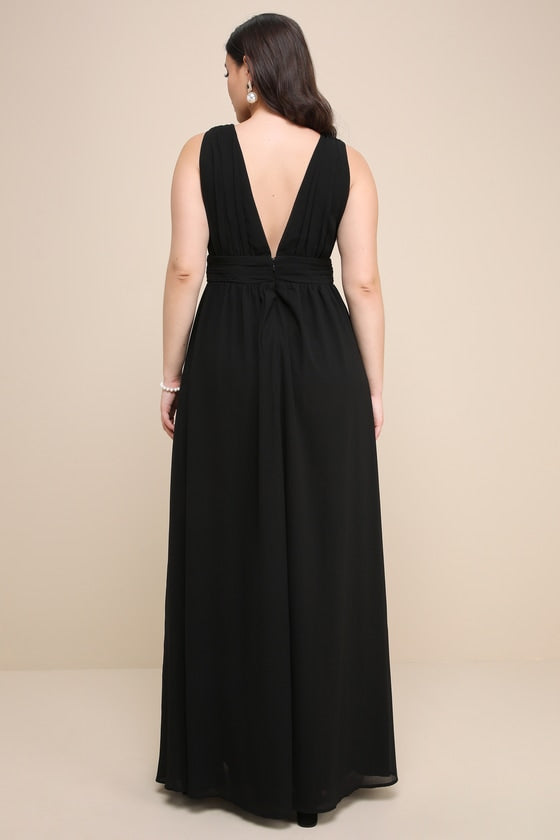 Heavenly Hues Black Maxi Dress