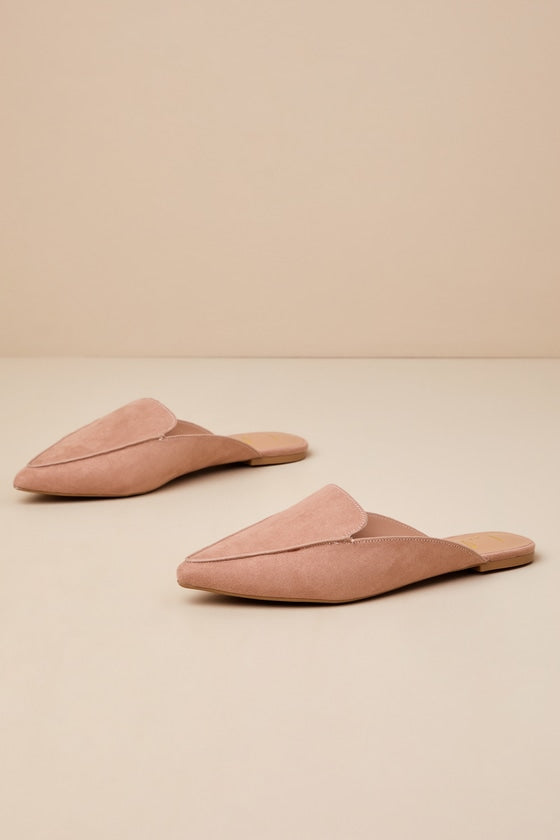 Joelle Camel Suede Loafer Slides