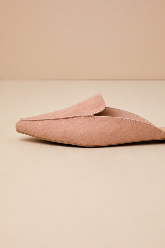 Joelle Camel Suede Loafer Slides