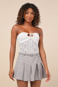 Trendsetting Look Grey Pleated Skort
