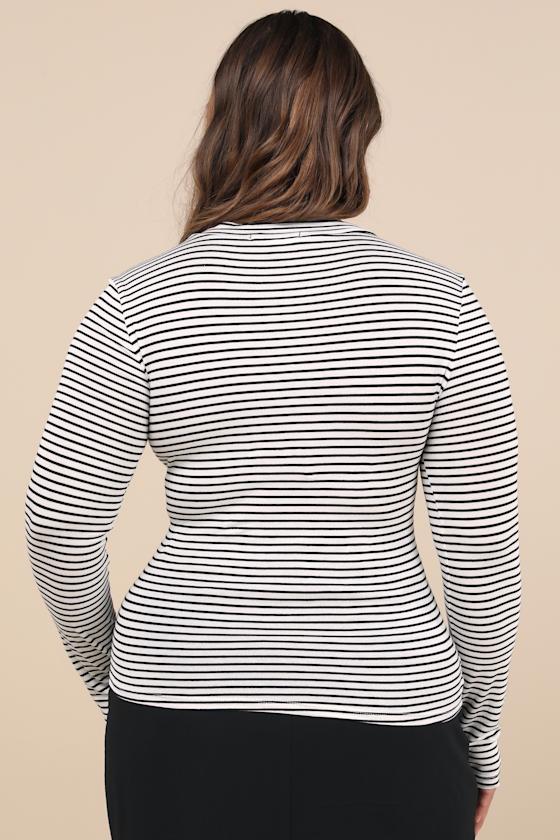 Anything is Posh-ible White Striped Top