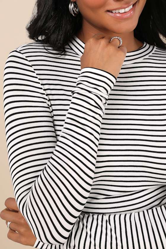 Anything is Posh-ible White Striped Top