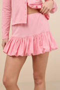Polly Pink Striped Mini Bubble Skirt