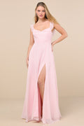 Dreamy Admiration Light Pink Ruffled Maxi Dress