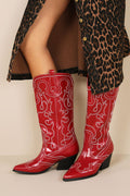 Zaine Garnet Shine Mid-Calf Western Boots
