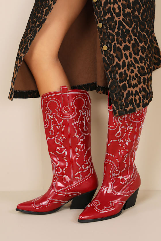 Zaine Garnet Shine Mid-Calf Western Boots