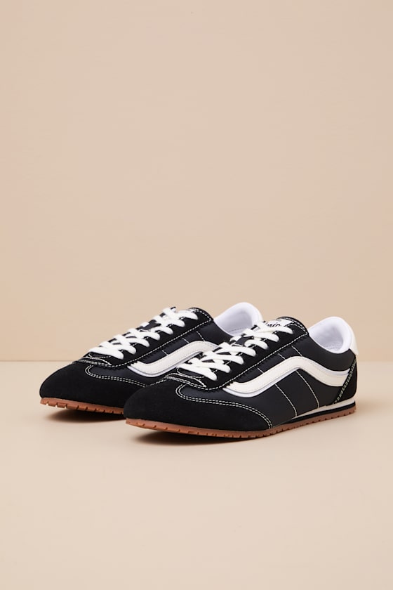 Super Lowpro Black Suede Leather Sneakers