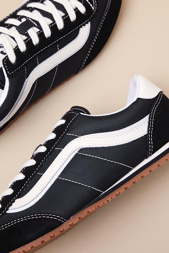 Super Lowpro Black Suede Leather Sneakers