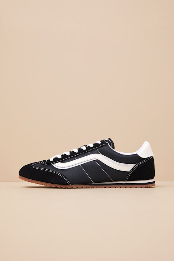 Super Lowpro Black Suede Leather Sneakers