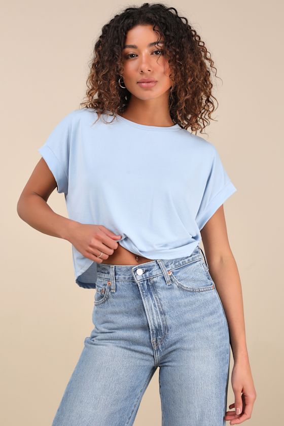 Cool Instincts Light Blue Short Sleeve Top