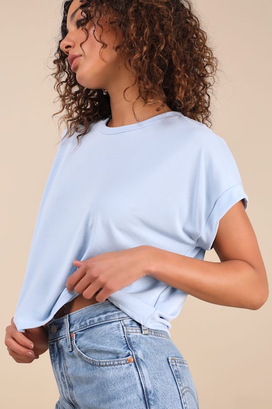 Cool Instincts Light Blue Short Sleeve Top