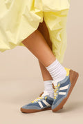 Verdict Blue Multi Suede Leather Lace-Up Sneakers