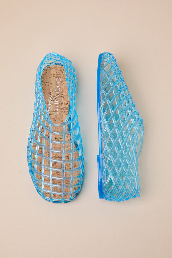 Marlow Blue Sheer Jelly Flats