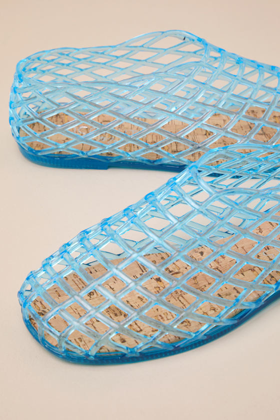 Marlow Blue Sheer Jelly Flats