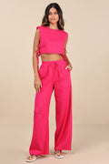 Irida Hot Pink Drawstring Pants