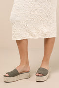 O'Ahu 2 Green Suede Espadrille Platforms