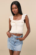 Malibu Light Wash Embroidered Denim Mini Skirt