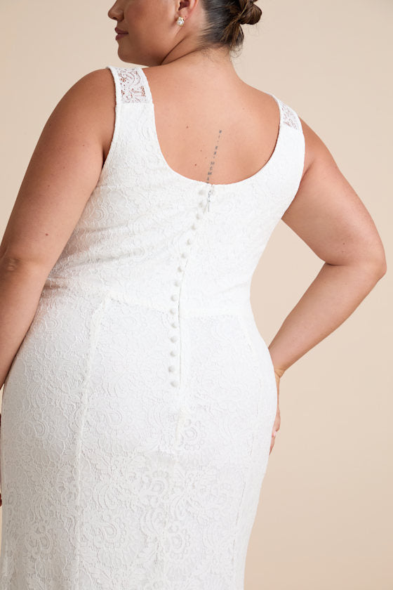 Beloved Eternity White Lace Sleeveless Maxi Dress