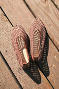 Marta Chocolate Woven Ballet Flats