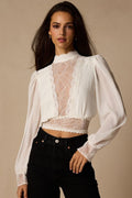 Lexia Ivory Lace Long Sleeve Top