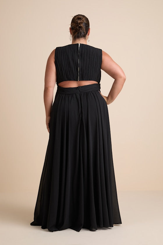 Vivid Imagination Black Cutout Maxi Dress
