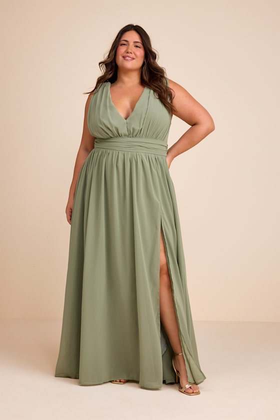 Heavenly Hues Sage Brush Maxi Dress