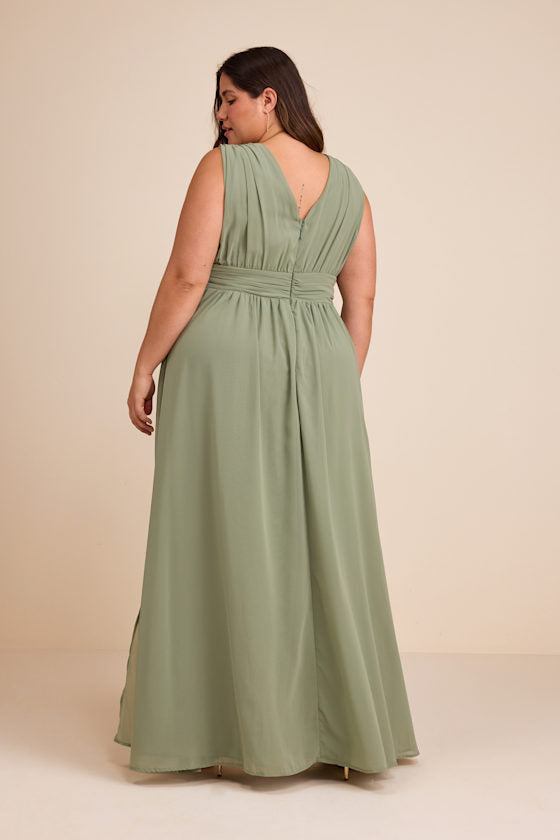 Heavenly Hues Sage Brush Maxi Dress