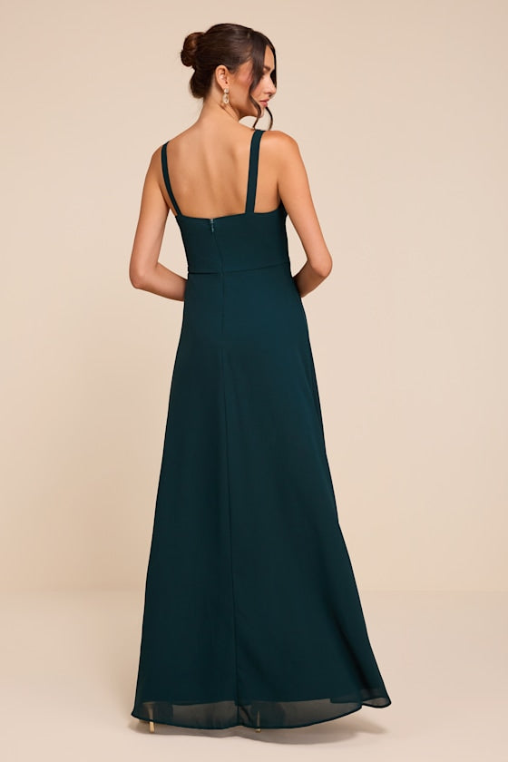 Remarkable Arrival Emerald Green Sleeveless Maxi Dress