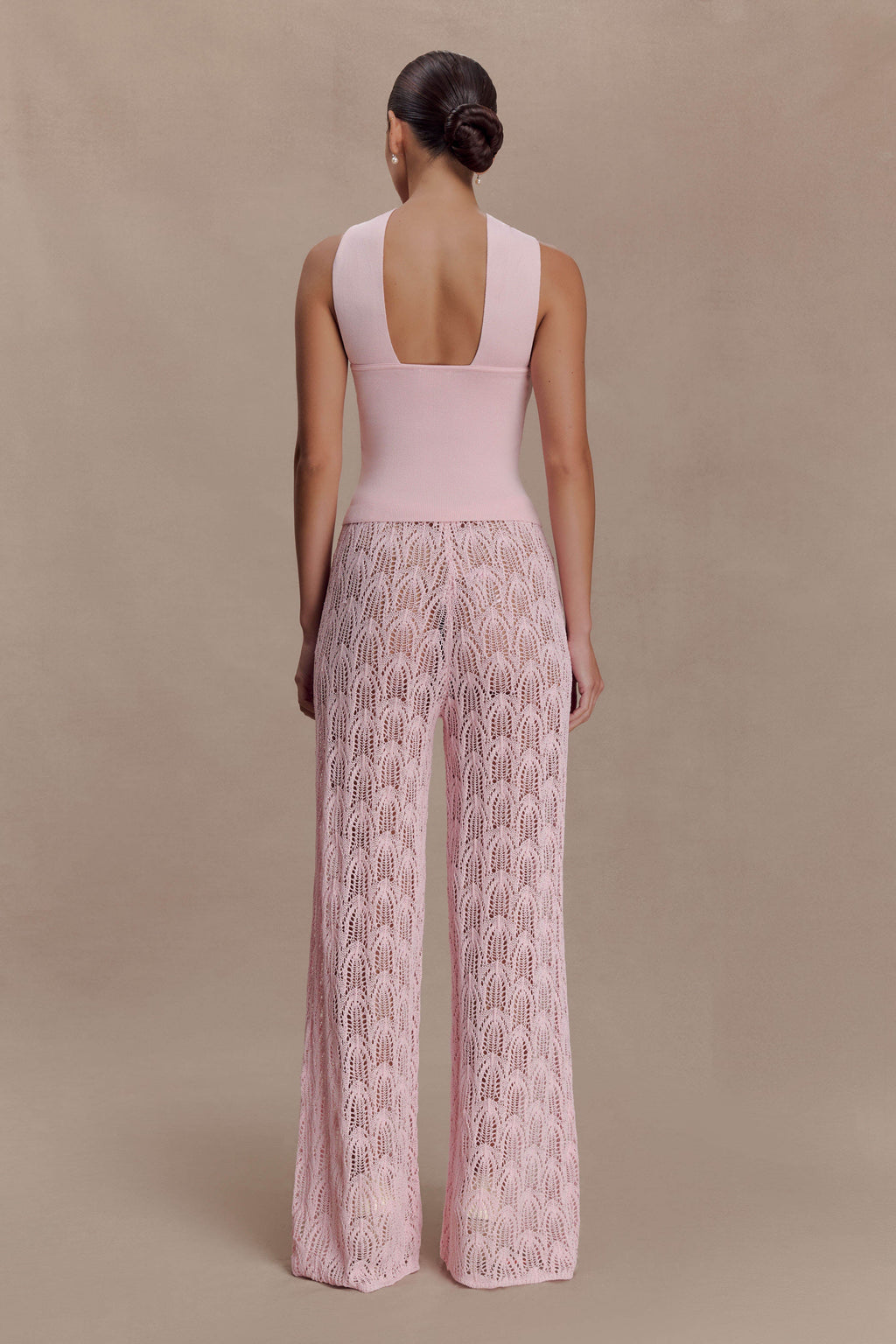 Glinda Crochet Pants - Baby Pink