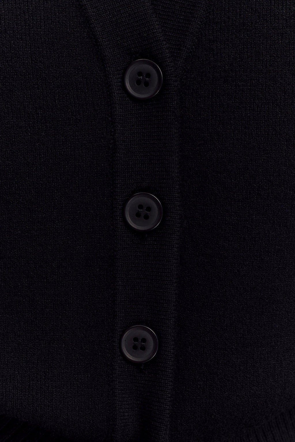 Alexia Buttoned Oversized Cardigan - Black
