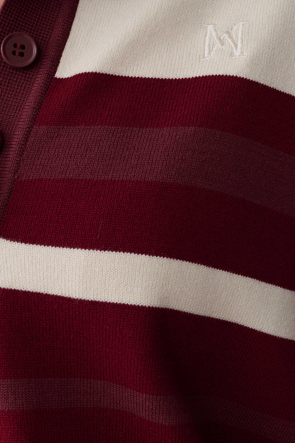 Philly Stripe Long Sleeve Knit Jumper - Burgundy/Cream