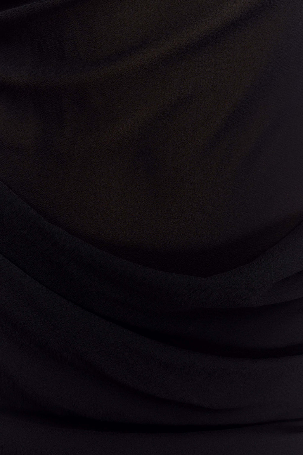 Daria Draped Chiffon Maxi Dress - Black