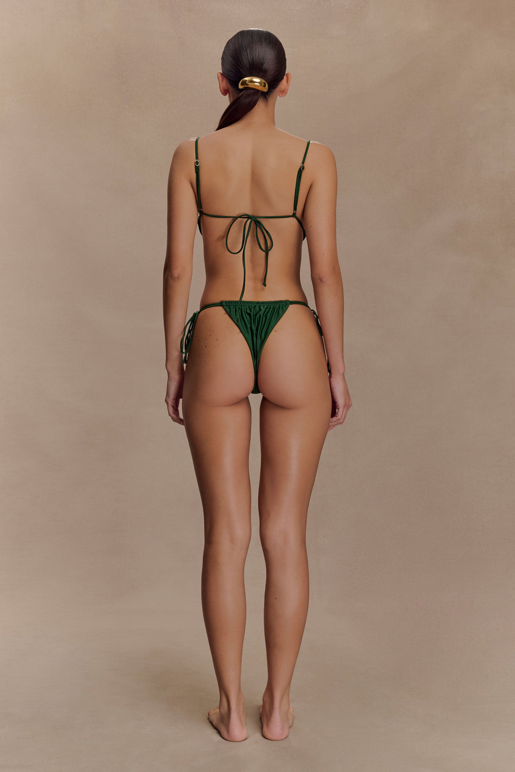 Memphis Beaded Bikini Top - Green