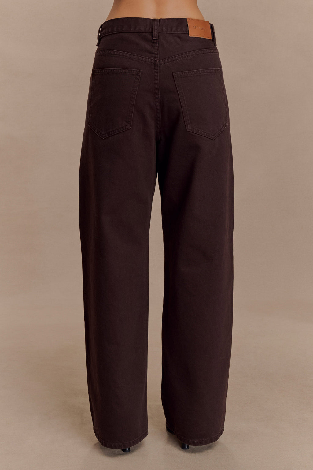 Mannon Mid Rise Denim Jeans - Chocolate