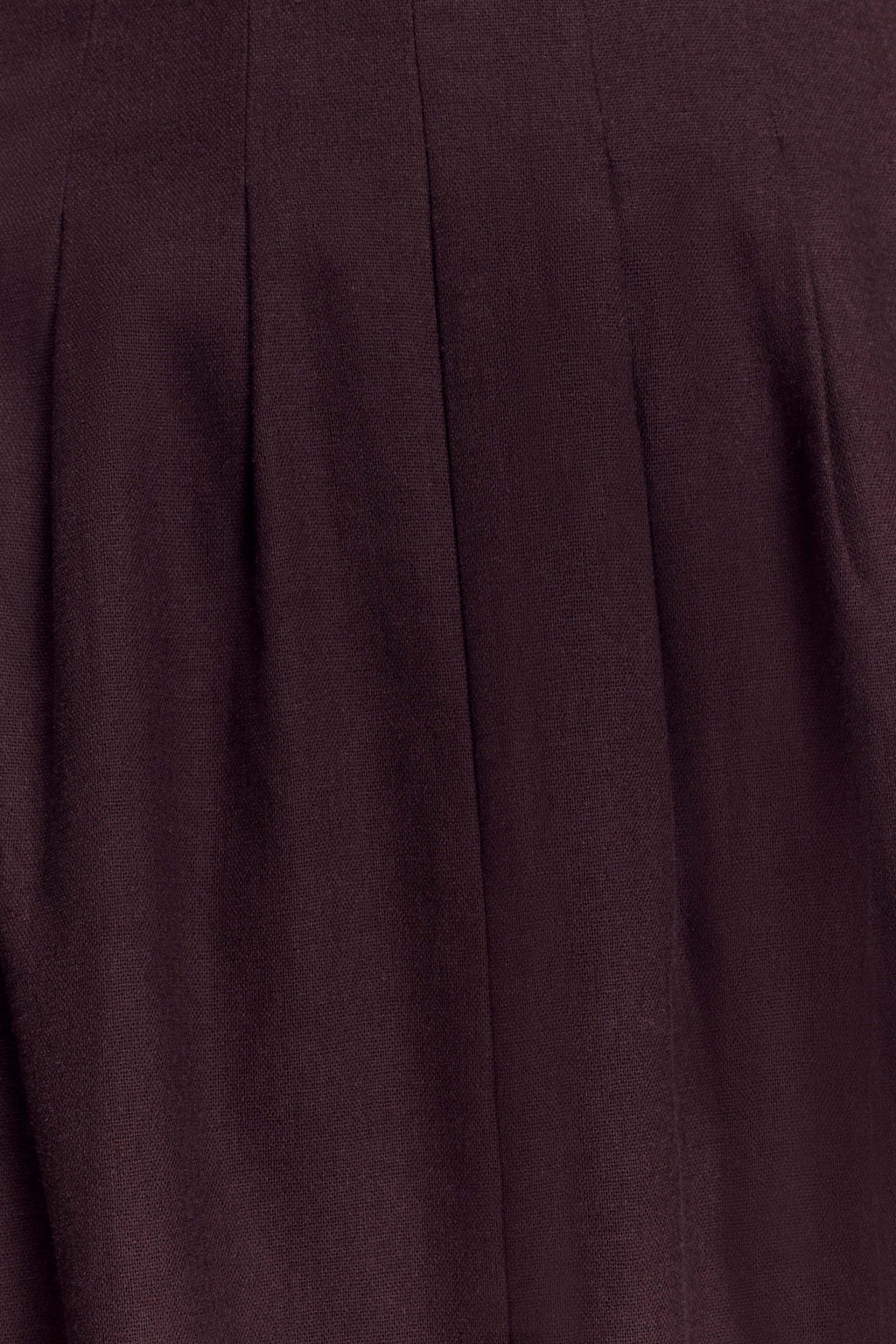 Aysha Buttoned Linen Midi Dress - Chocolate