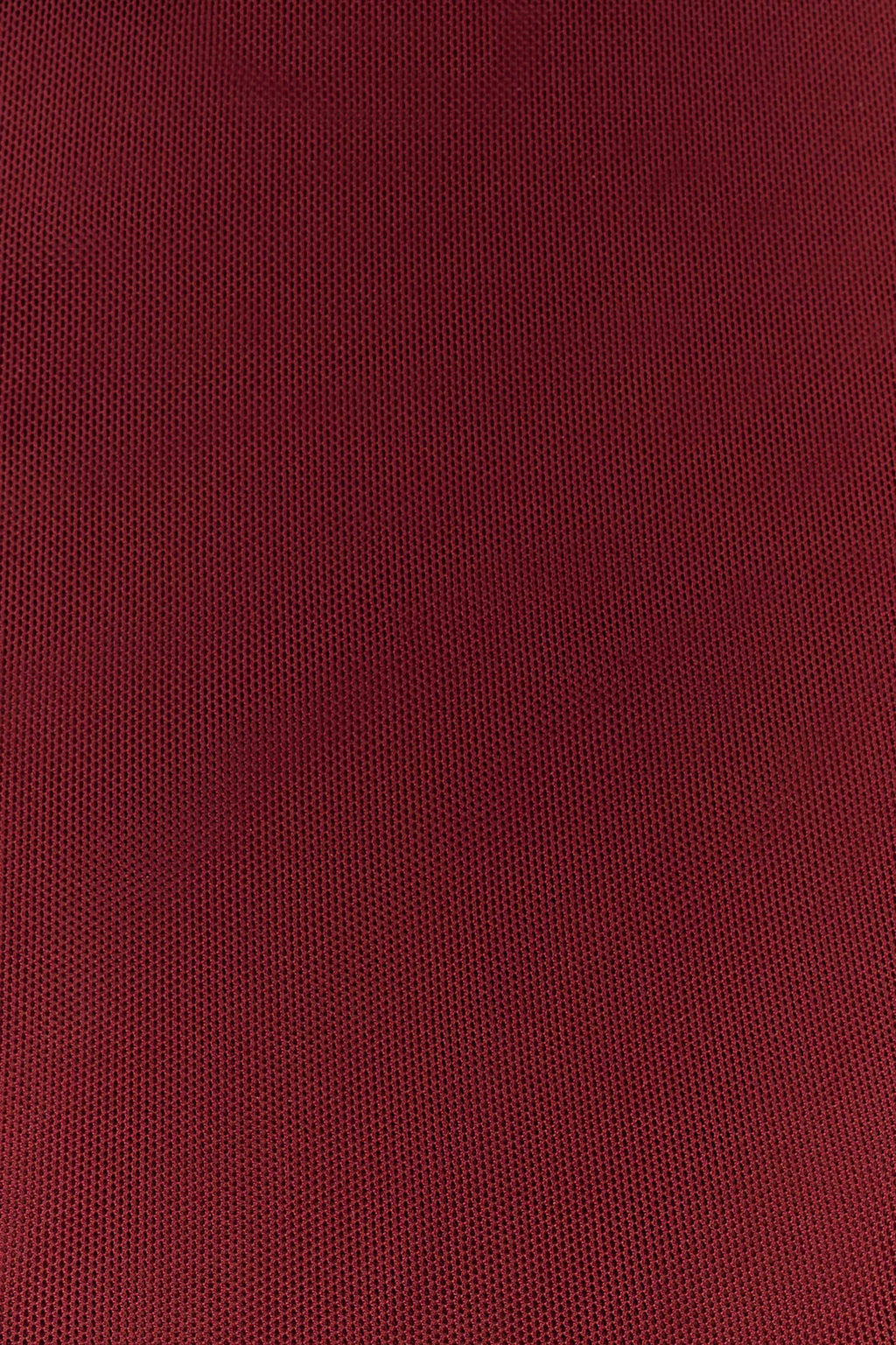 Romana Short Sleeve Mesh Top - Burgundy