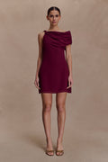 Daisie Chiffon Mini Dress - Wine